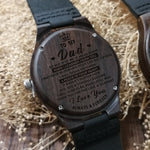 Father's Day Gift - I Will Always Be Your Little Boy Engraved Wood Watch