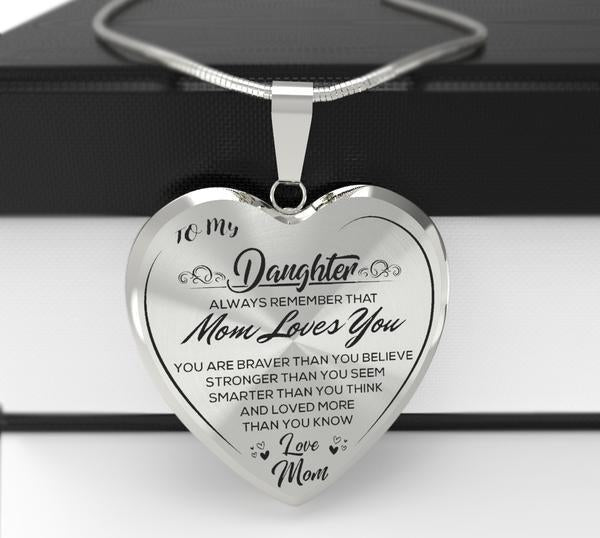 "To My Daughter"Heart Necklace