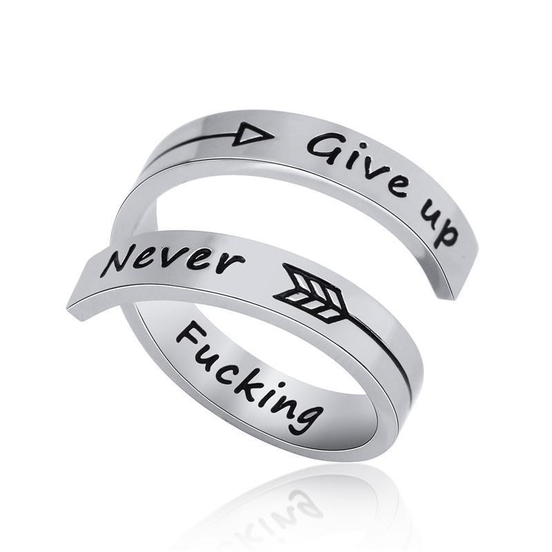 Never Give Up Ring