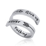 Never Give Up Ring