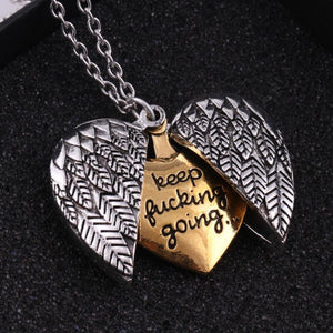 Keep Fucking Going Wing Necklace