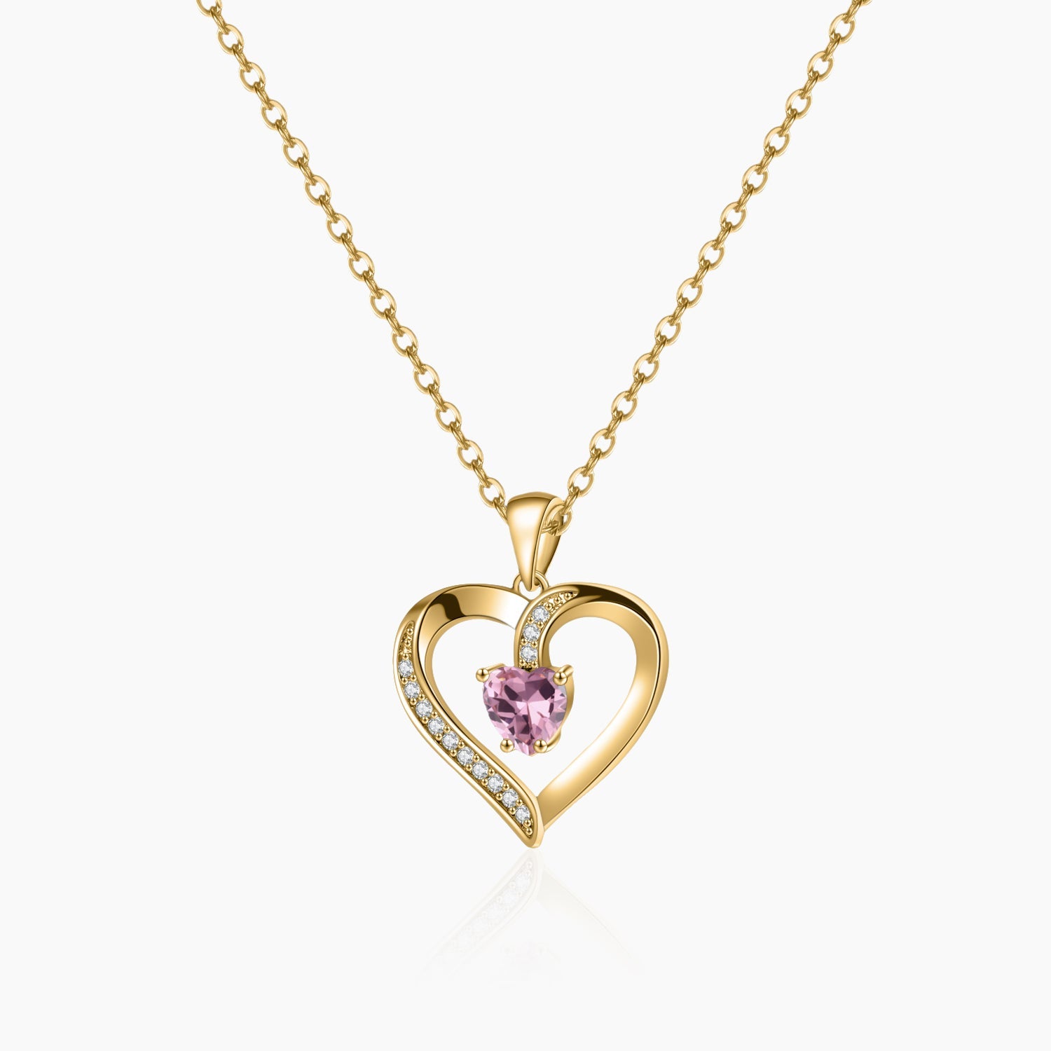 Birthstone Heart Shape Necklace