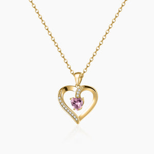 Birthstone Heart Shape Necklace