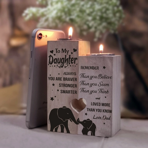 Dad to Daughter - You Are Loved More Than You Know - Engraved Candle Holder