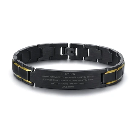 Mom To Son - Braver, Stronger, Smarter - Bracelets