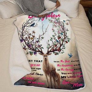 Christmas discount 50% -To my Daughter- elk- Blanket