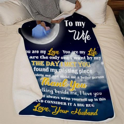 Black Friday limited time discount 50%-To my Wife-Blanket