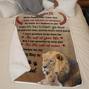 Black Friday limited time discount 50%-To my Son -This old lion will always have your back-Blanket
