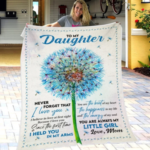 50% OFF Best Gift-Mom To Daughter - Never Forget That I Love You - Blanket