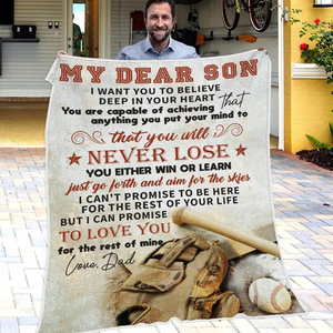 50% OFF Best Gift-Dad To Son - Aim For The Skies - Blanket