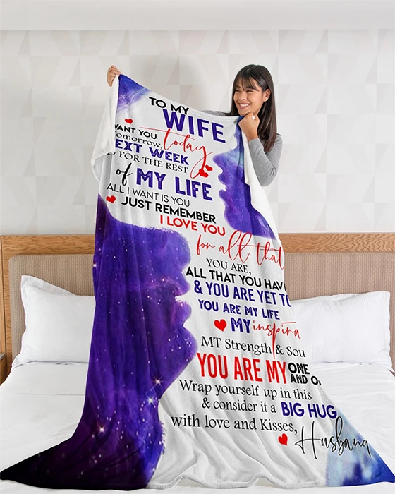 50% OFF Best Gift -Husband To Wife - My Happy Ending - Blanket