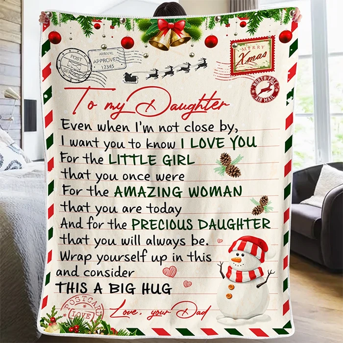 50% OFF Best Gift-Dad To Daughter, Love Dad - Blanket