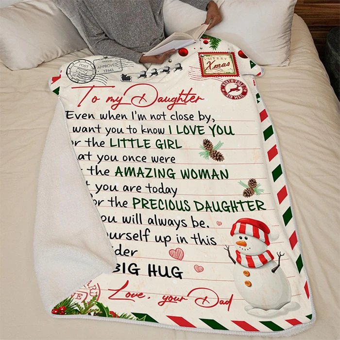 50% OFF Best Gift-Dad To Daughter, Love Dad - Blanket