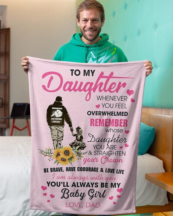 50% OFF Best Gift-Dad To Daughter, Love Dad - Blanket