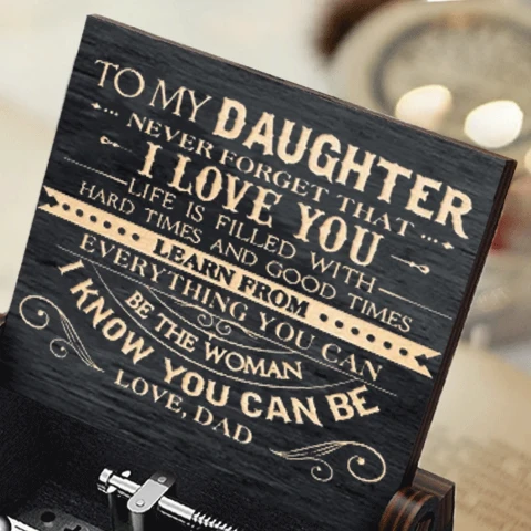 Dad To Daughter - Never Forget That I Love You - Black Music Box