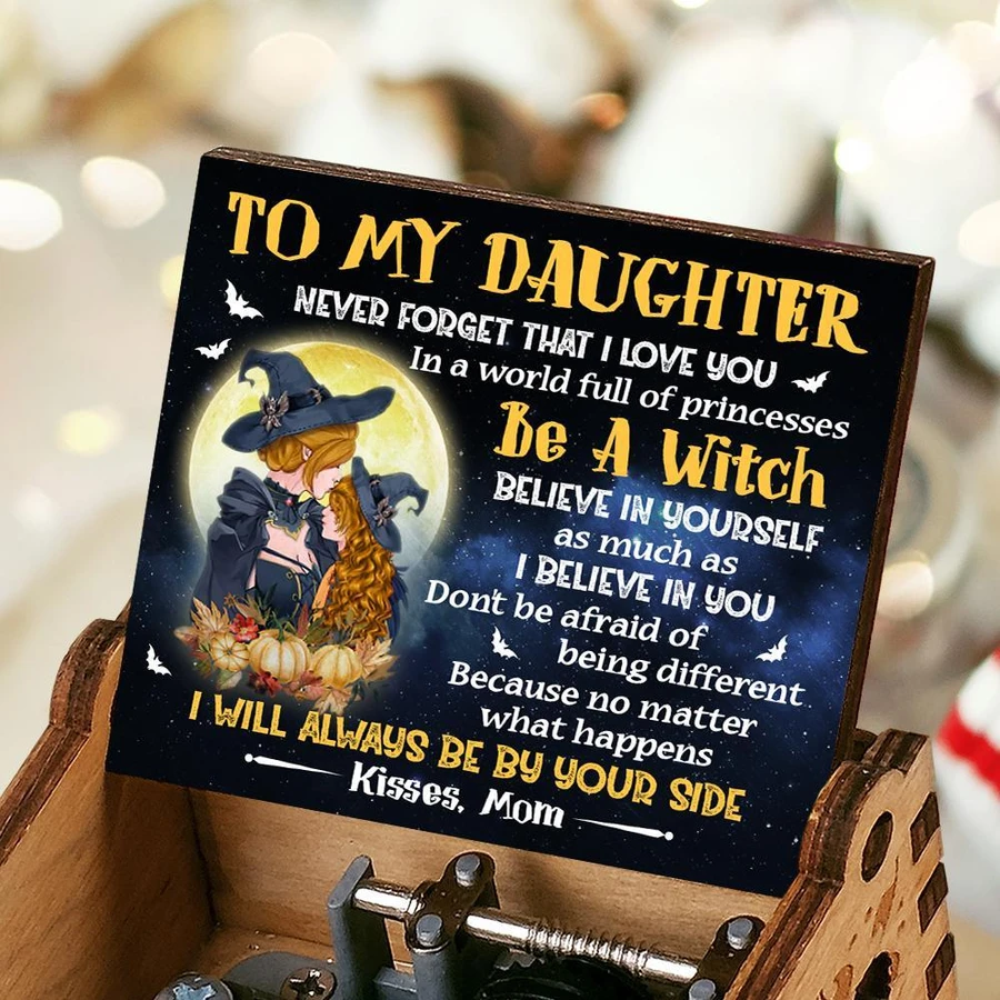 Halloween Hot Sale-Mom To Daughter - Don't Be Afraid Of Being Different - Colorful Music Box
