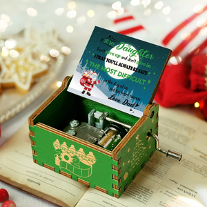 Dad To Daughter-Don’t give up and don’t give in--christmas music box 2020 commemorative