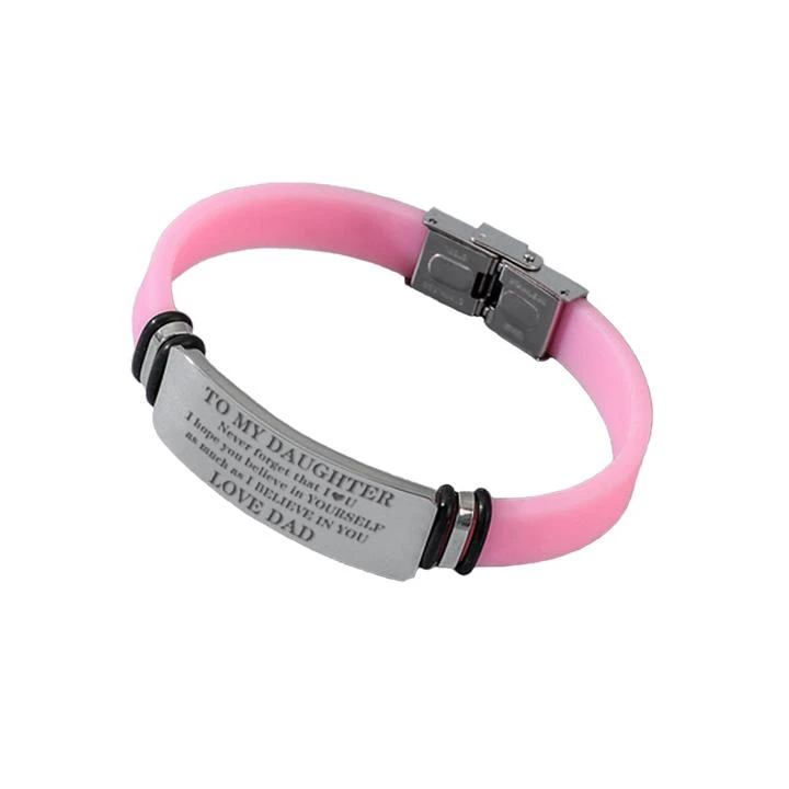To My Daughter - I BELIEVE IN YOU ( Love Dad ) - Bracelet!
