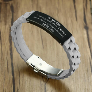 Dad To Son - I am so proud of you - Bracelet