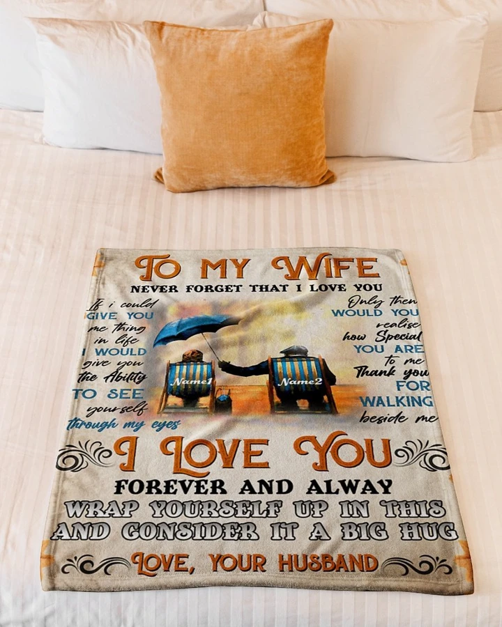 50% OFF Best Gift-Husband To Wife - NEVER FORGET THAT I LOVE YOU- Blanket