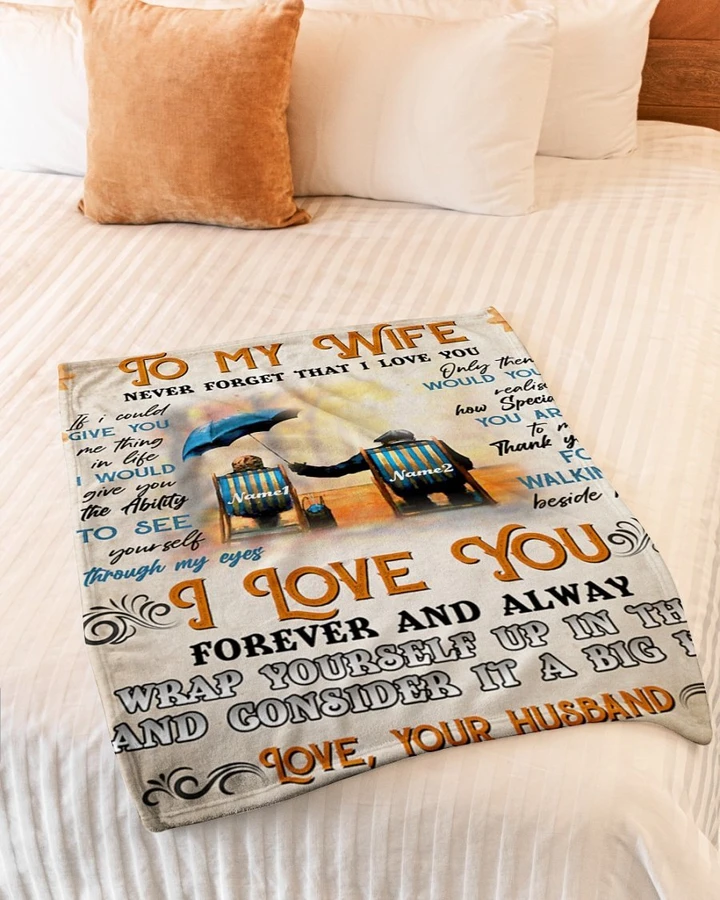 50% OFF Best Gift-Husband To Wife - NEVER FORGET THAT I LOVE YOU- Blanket