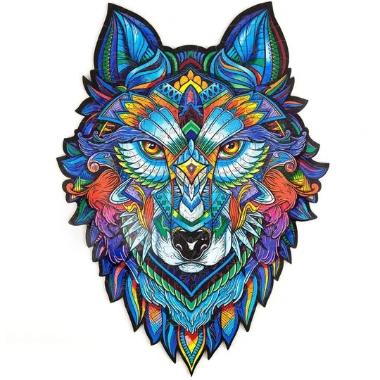 WOODEN JIGSAW PUZZLE MAJESTIC WOLF