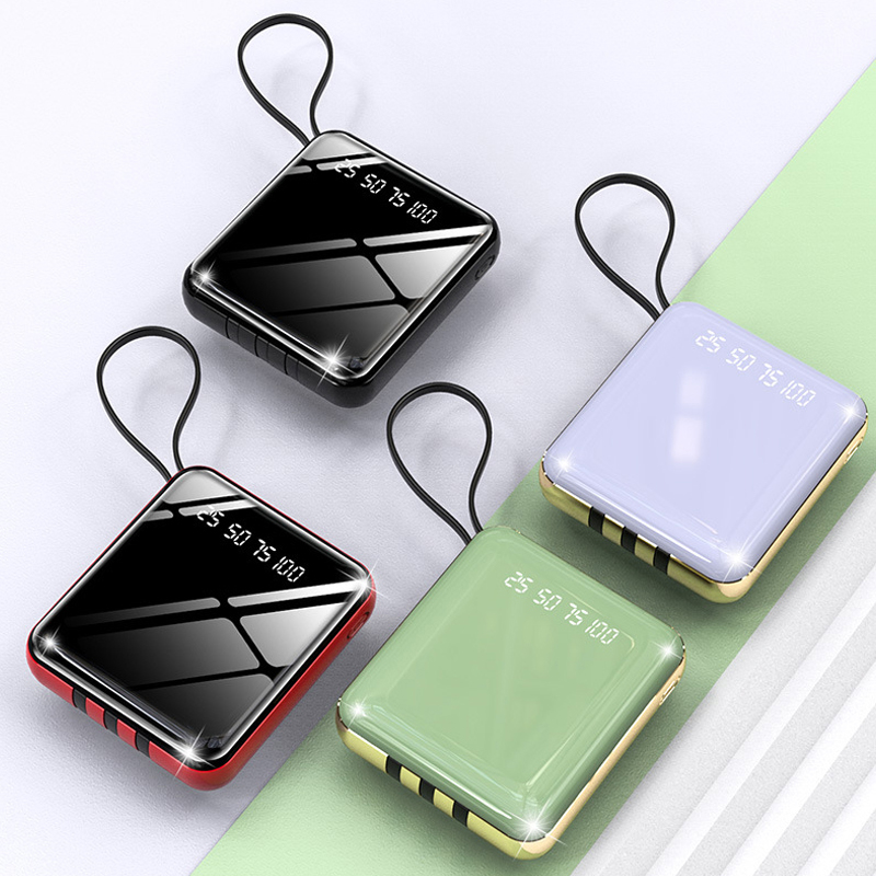 Power Bank Charger External Battery with Cable LED Ligh