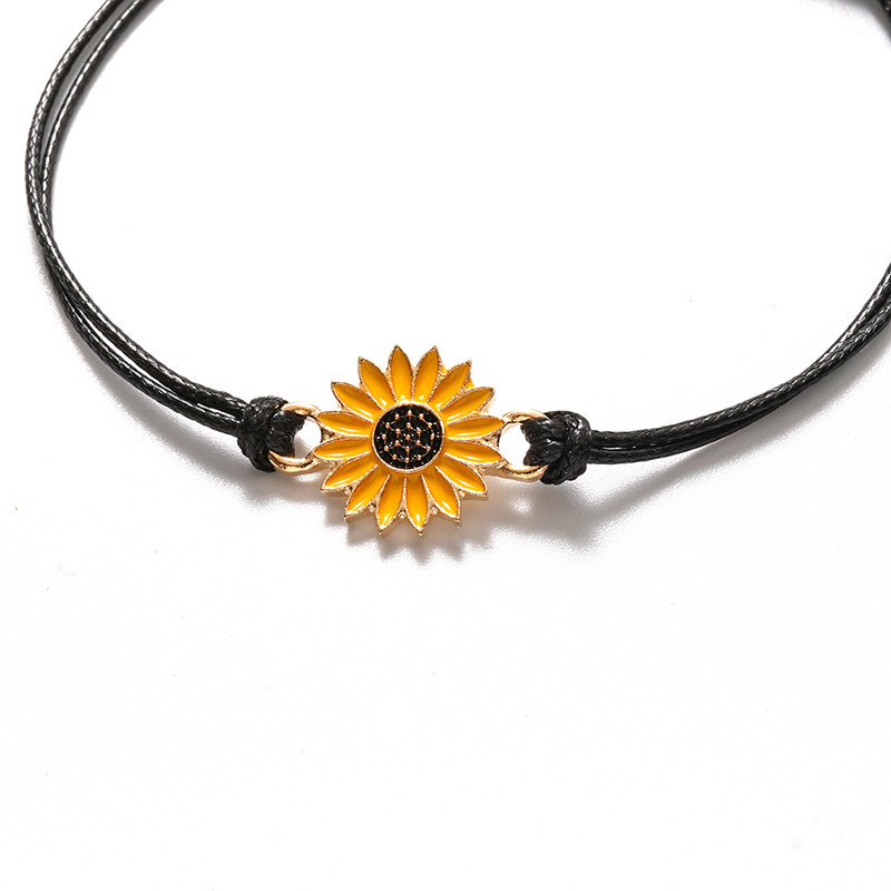 friendship card bracelet, sunflower bracelet