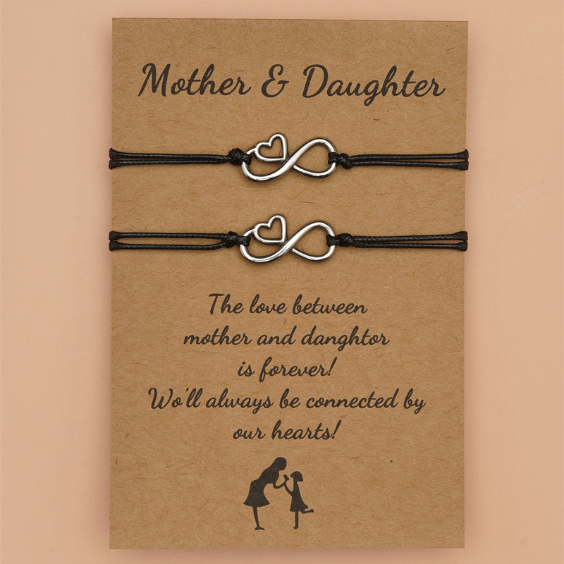Mom and Daughter - Bracelets Set with Cards