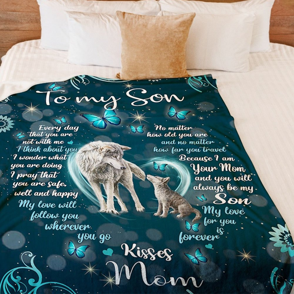 To My Son Fleece Blanket-My Love For You Is Forever-Best Gift for Son