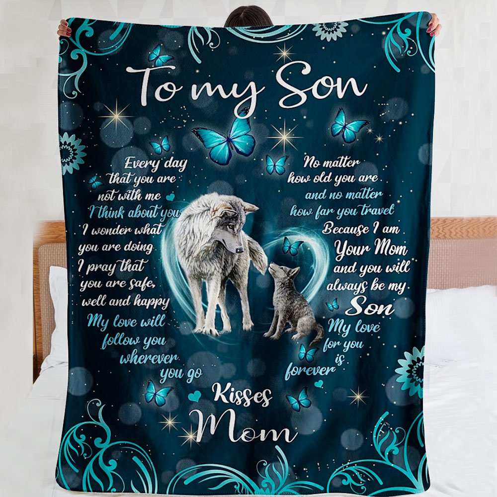 To My Son Fleece Blanket-My Love For You Is Forever-Best Gift for Son
