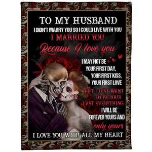 To My Husband - I Married You Because I Love You Fleece Blanket