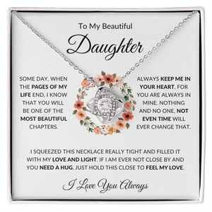 To My Beautiful Daughter - | Always Keep Me In Your Heart -Necklace