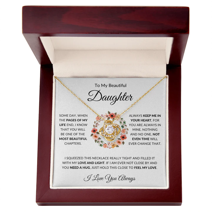 To My Beautiful Daughter - | Always Keep Me In Your Heart -Necklace
