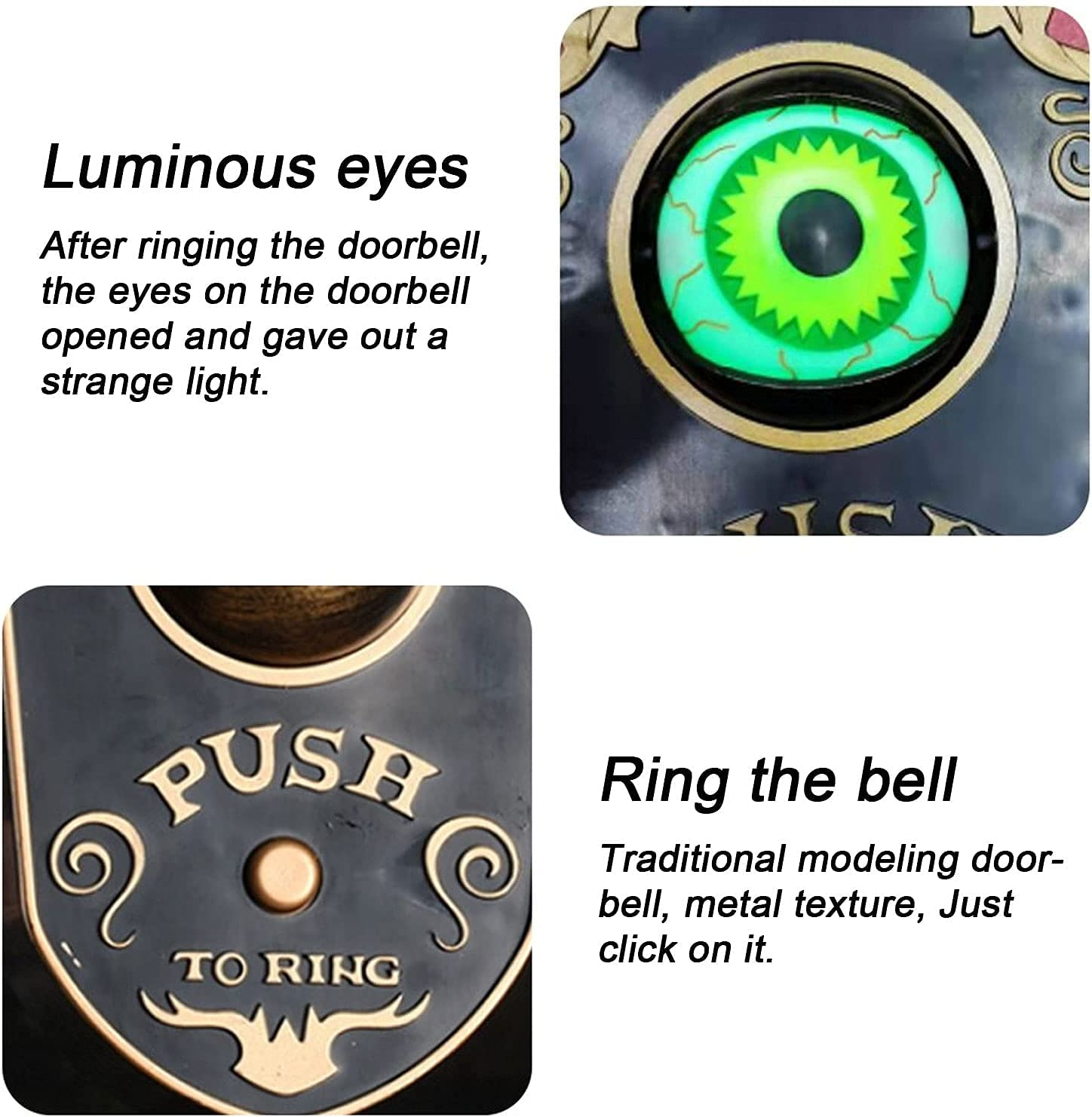 Haunted Doorbell Animated Eyeball Halloween Decor