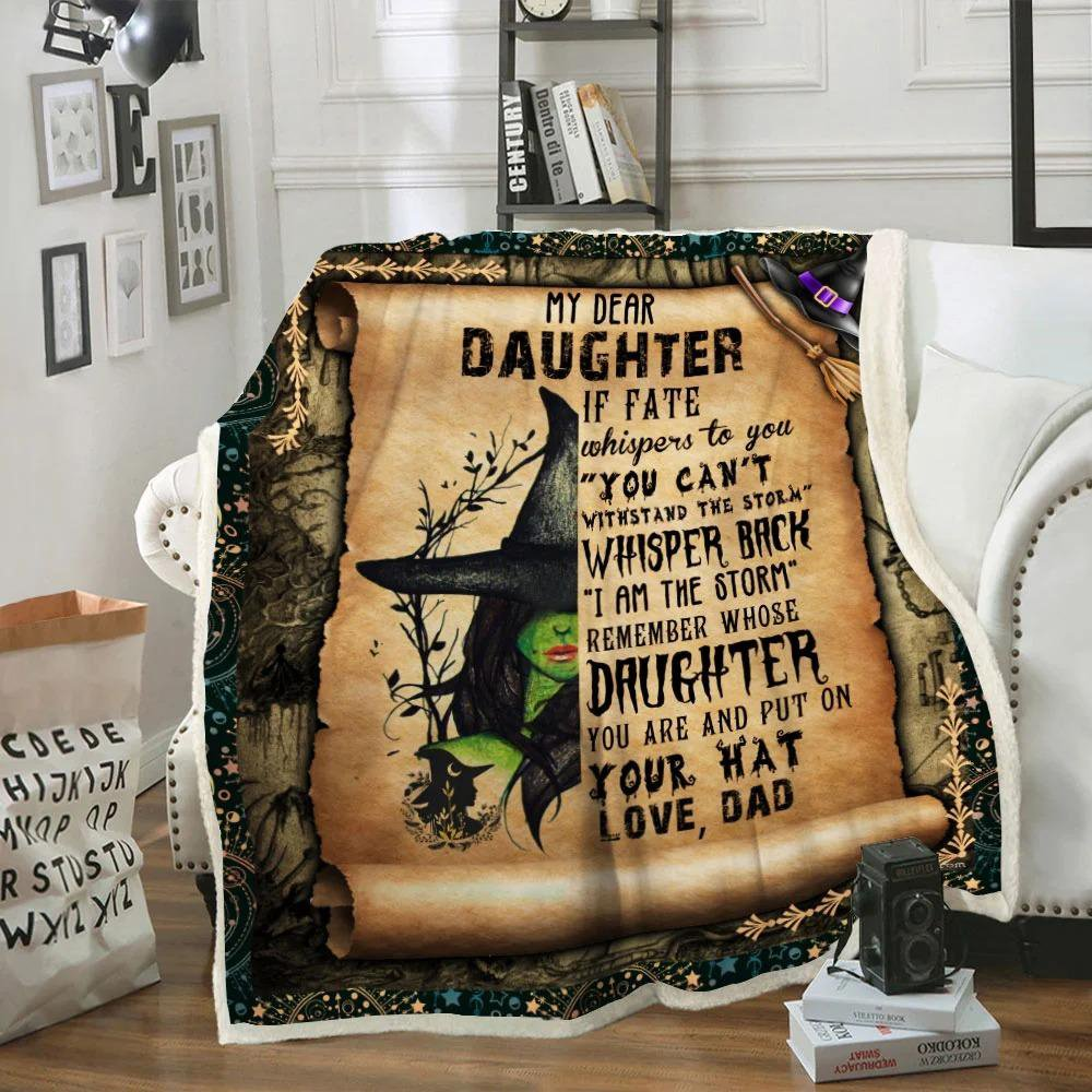 From Dad to My Daughter -Remember Whose Daughter You Are - Halloween Fleece Blanket
