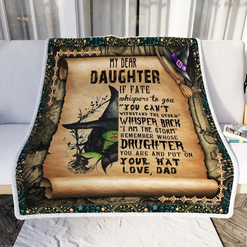 From Dad to My Daughter -Remember Whose Daughter You Are - Halloween Fleece Blanket