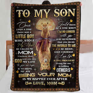 To My Son Fleece Blanket-You Mean The World To Me-Best Gift for Son