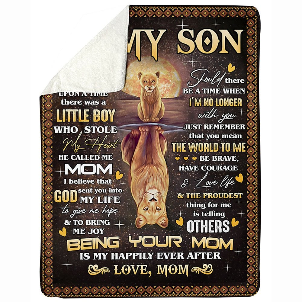 To My Son Fleece Blanket-You Mean The World To Me-Best Gift for Son