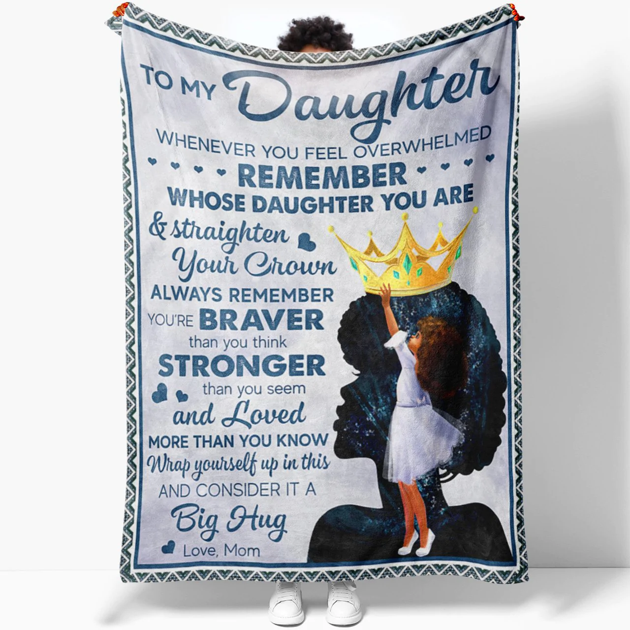 Mom To Daughter - Straighten Your Crown -Blanket