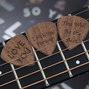 To My Dad🎁- I Pick You Wood Guitar Picks With Case