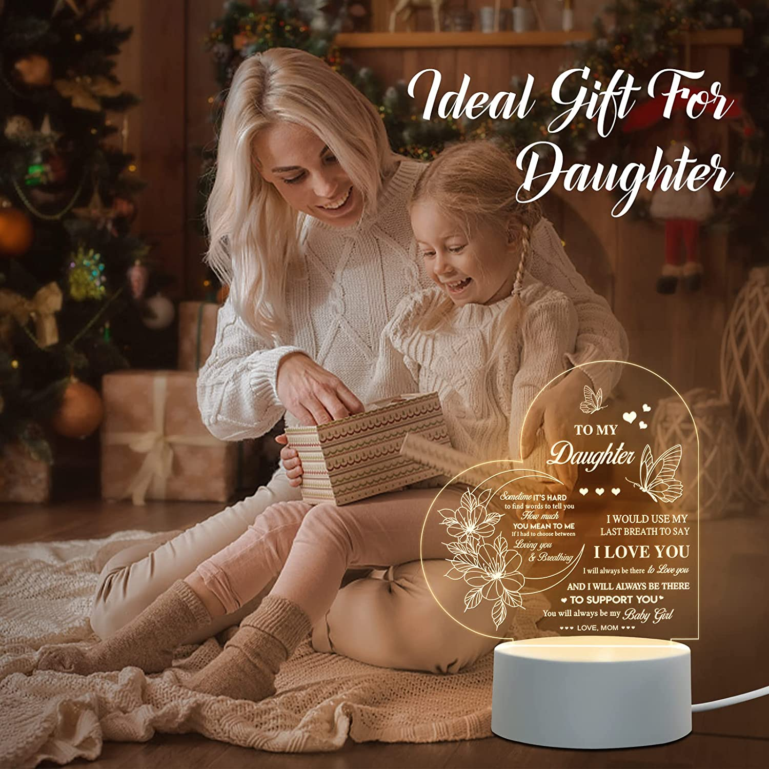 Mom To Daughter -you will always be my baby girl -LED Night Light Lamp