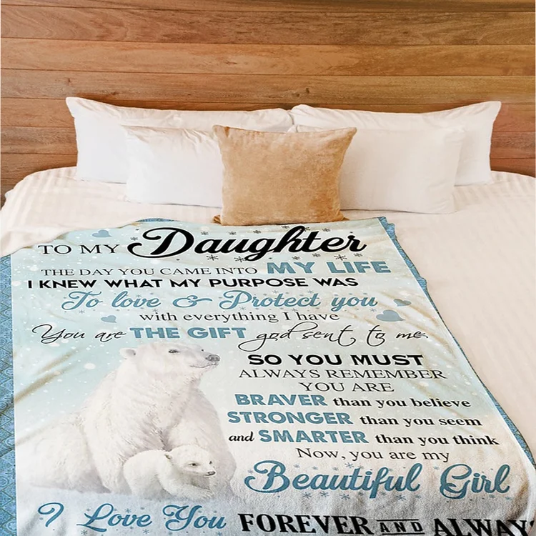 Dad To My Daughter-I Love You Forever & Always Bears -Fleece Blanket