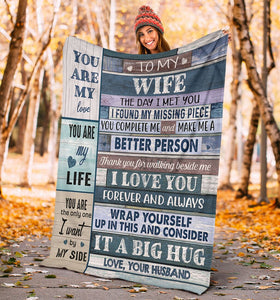Christmas limited time discount 50%-To my Wife Blanket