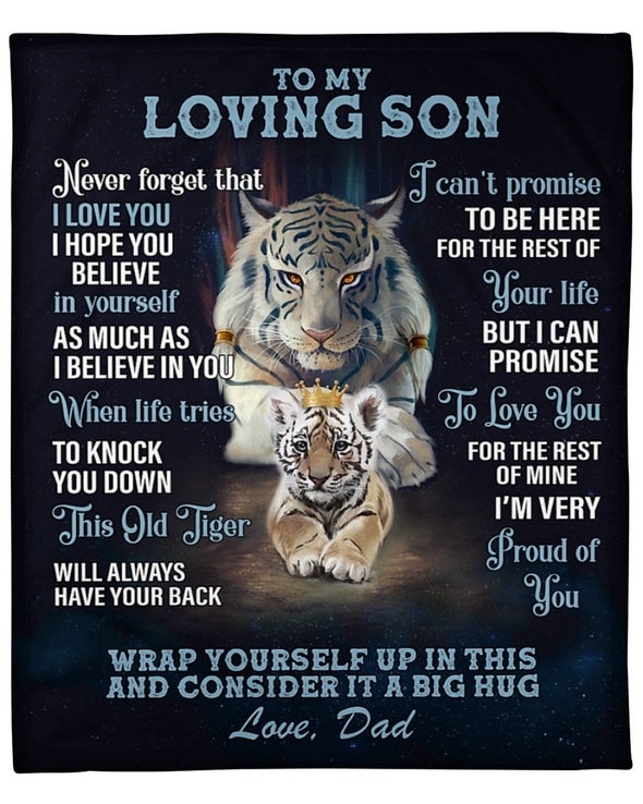 50% OFF Best Gift 🎁 Dad To Loving Son, I BELIEVE IN YOU - Blanket