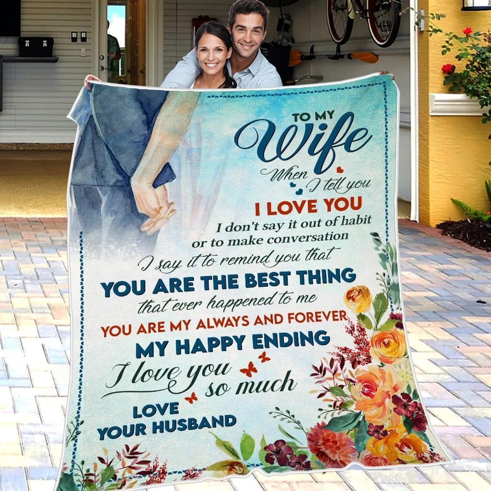 50% OFF Best Gift-Husband To Wife - My Happy Ending - Blanket