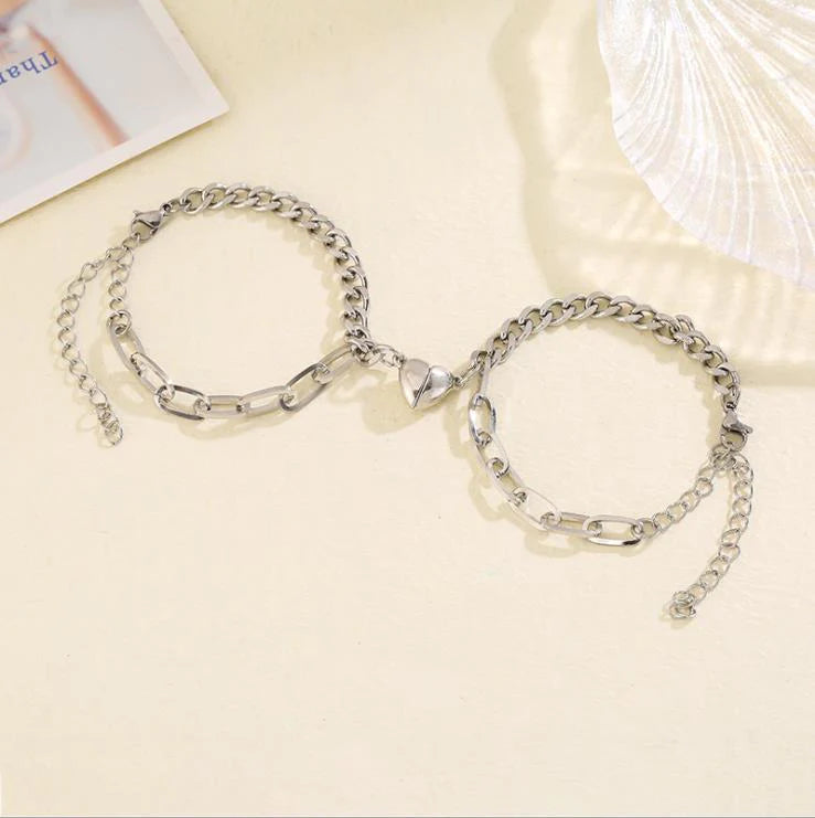 Newest Couple Bracelet Set (Magnetic Heart)