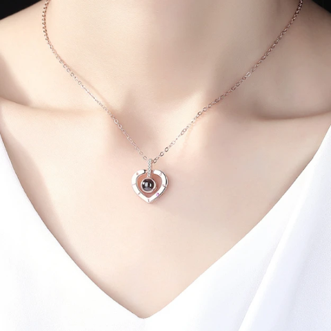 100 Languages "I LOVE YOU" Heart Necklace