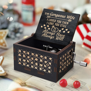 To My Wife - I Love You - Black Music Box
