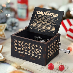 Mom To Daughter - I Will Always Carry You In My Heart - Black Music Box